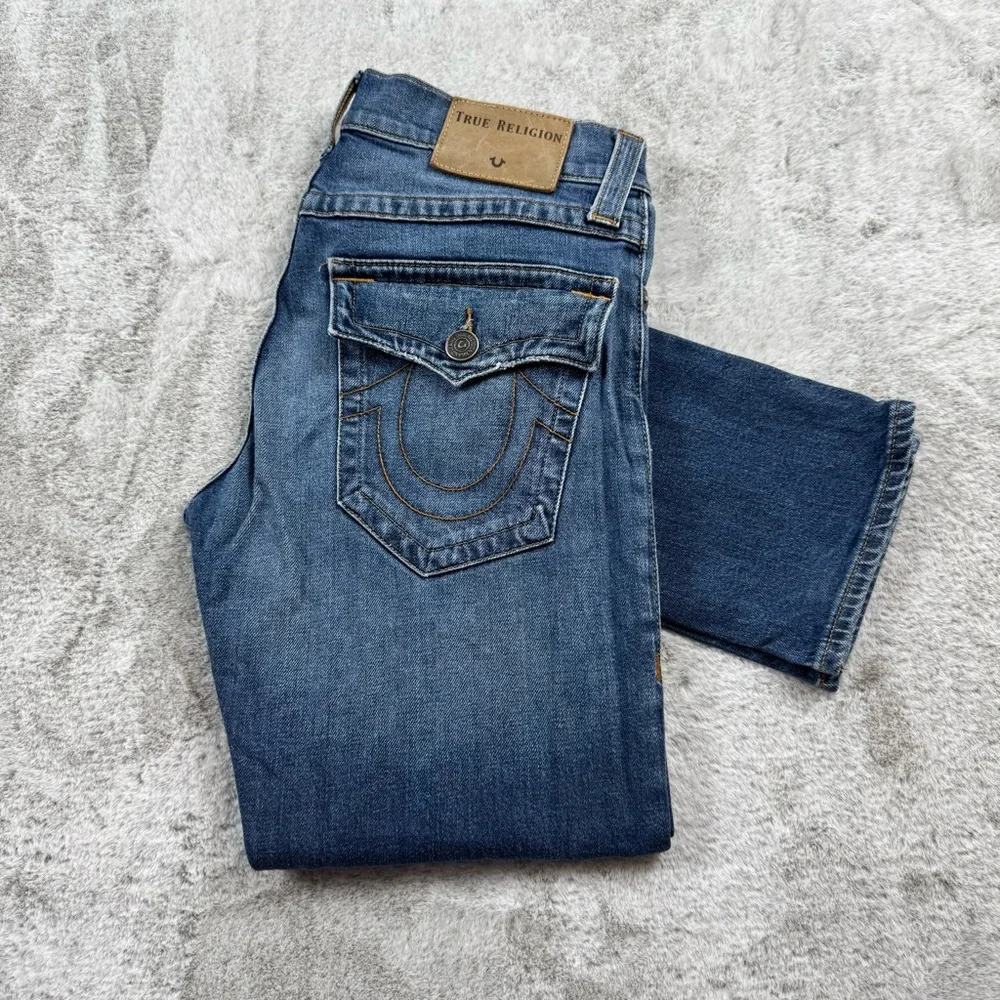 True Religion Ricky relaxed straight jeans men’s size‎ tag 28 blue indigo 30x31